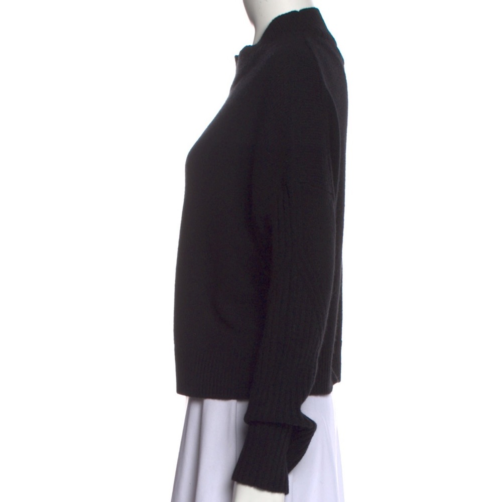 All Saint Black Cashmere Mock Neck Sweater - Picture 2 of 4